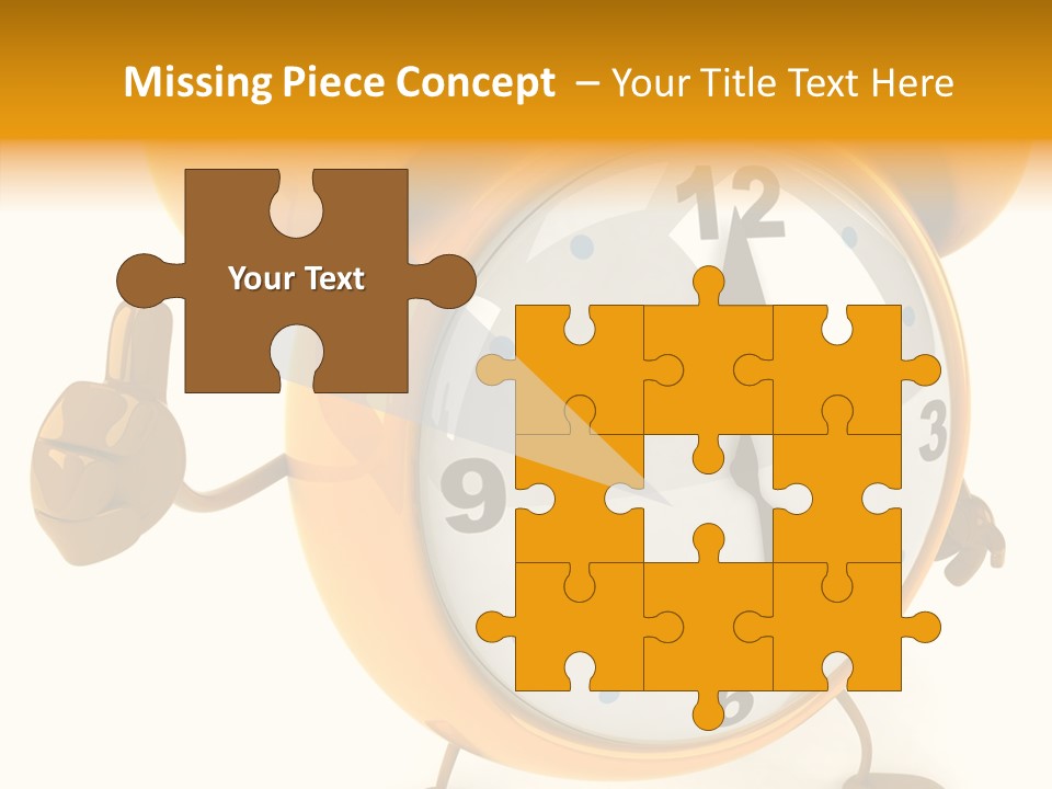 Second Gold Illustration PowerPoint Template