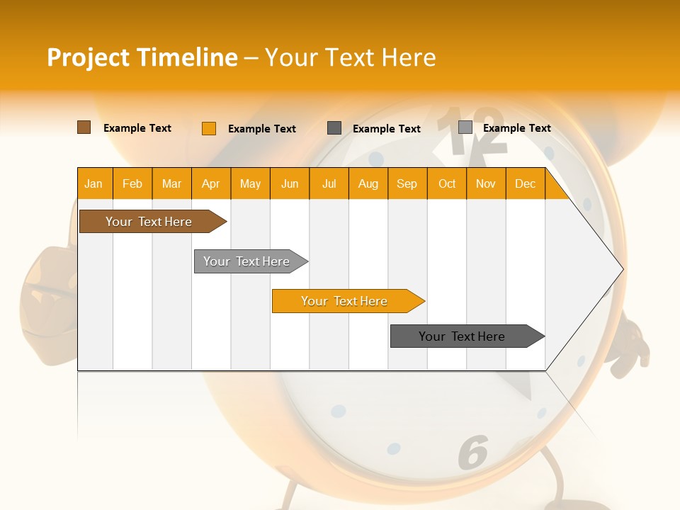 Second Gold Illustration PowerPoint Template