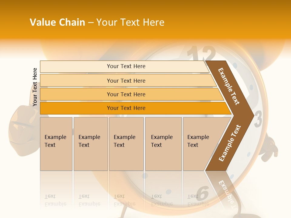 Second Gold Illustration PowerPoint Template