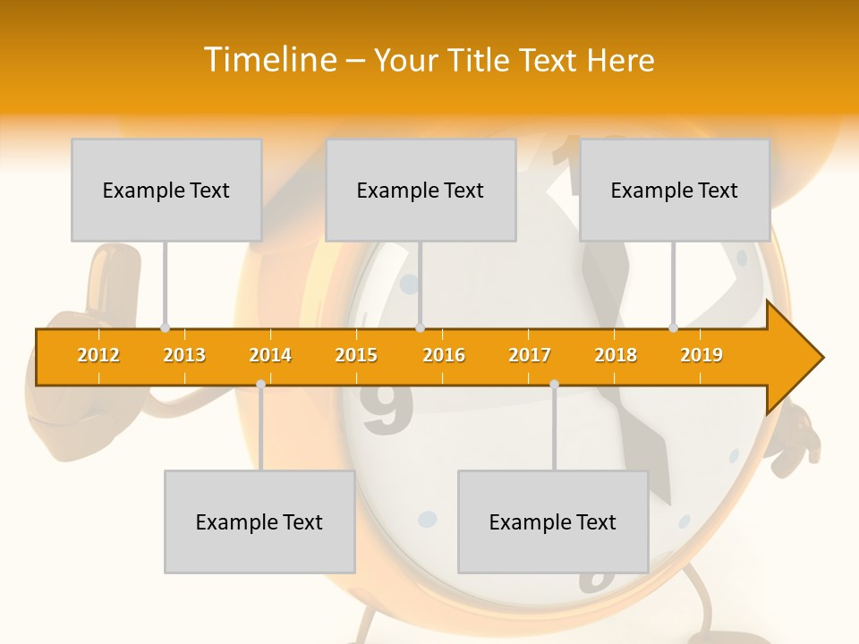 Second Gold Illustration PowerPoint Template