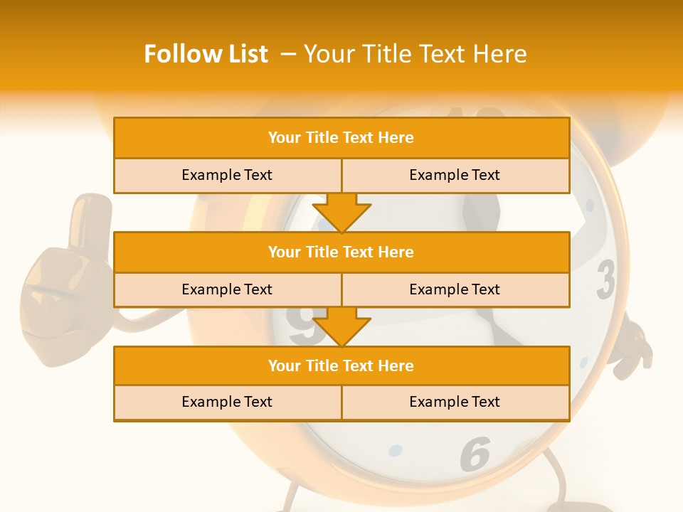 Second Gold Illustration PowerPoint Template