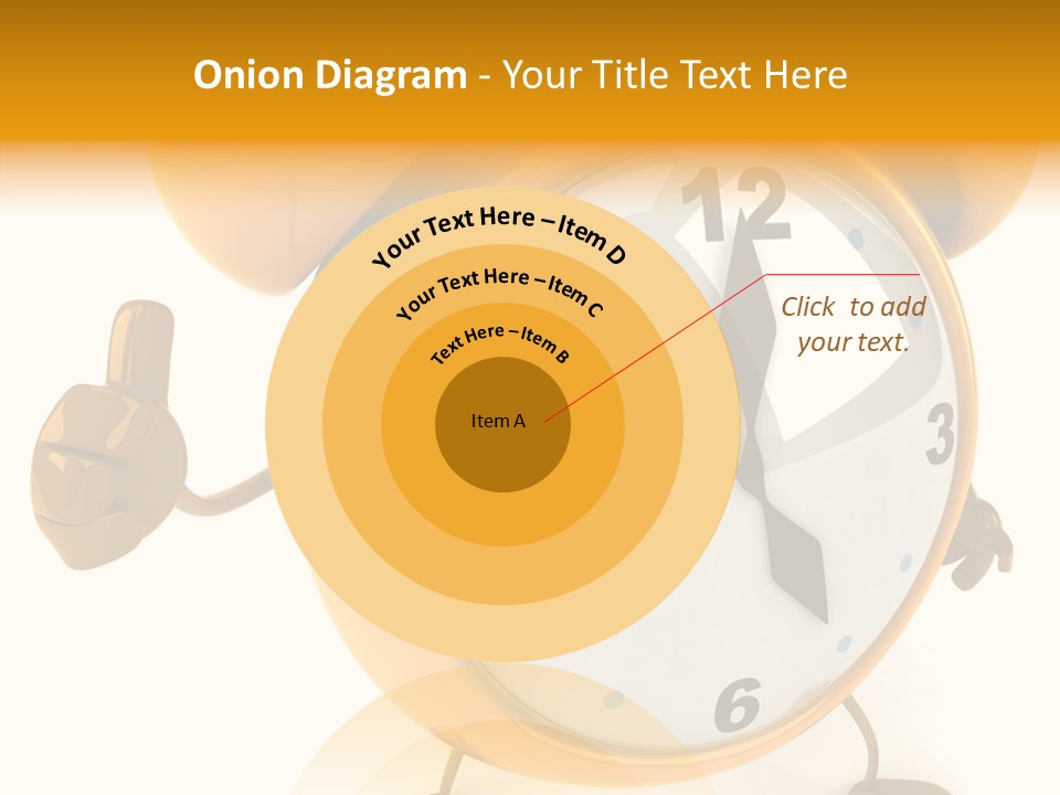 Second Gold Illustration PowerPoint Template