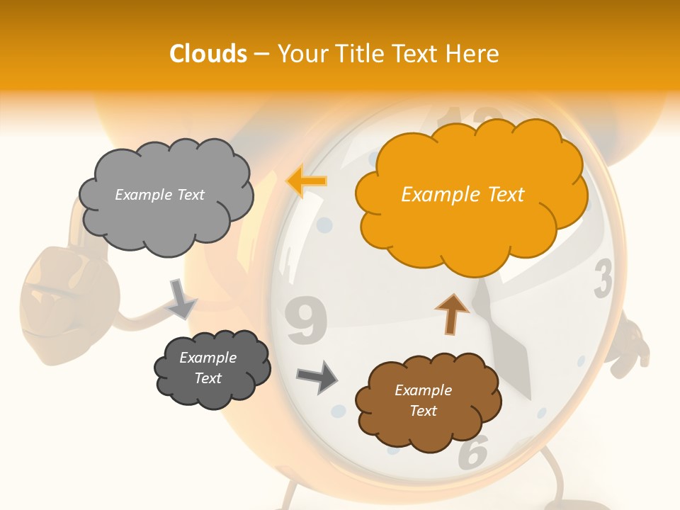 Second Gold Illustration PowerPoint Template