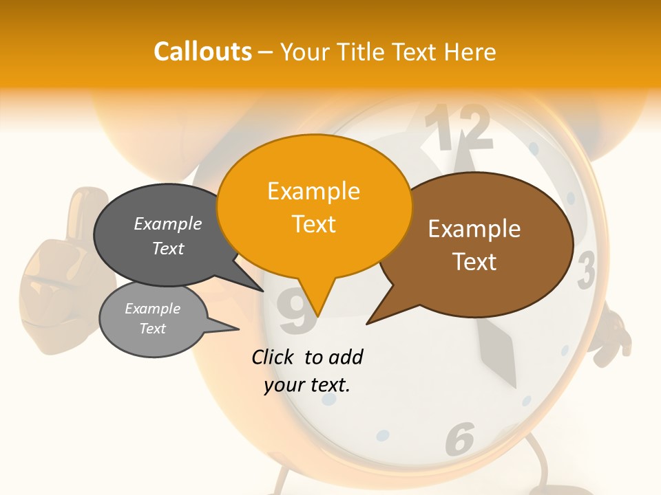 Second Gold Illustration PowerPoint Template