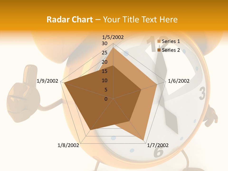Second Gold Illustration PowerPoint Template