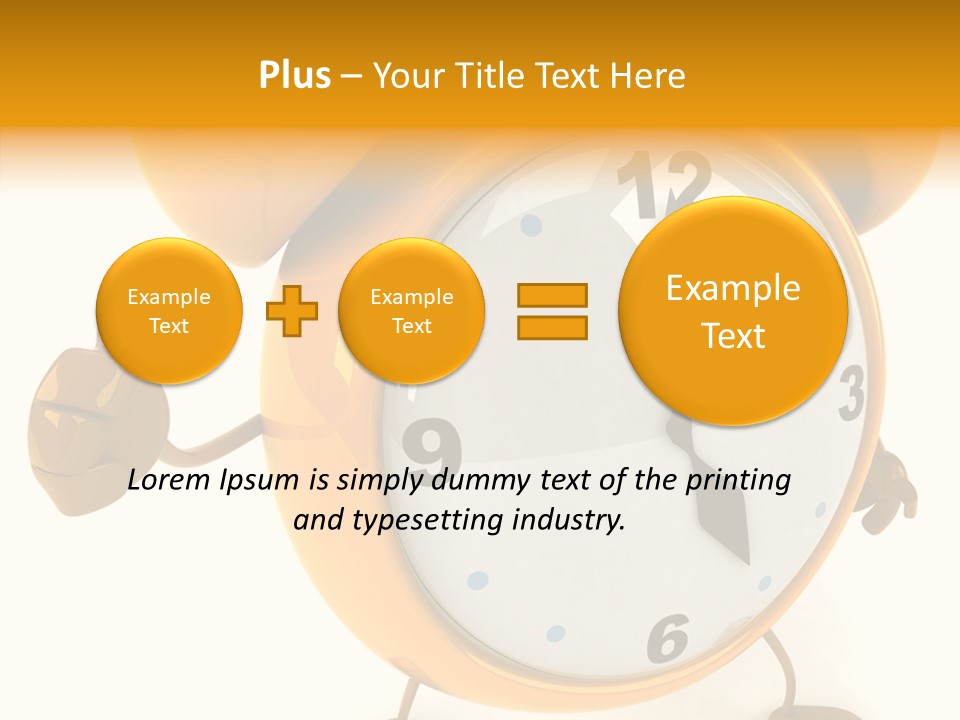 Second Gold Illustration PowerPoint Template