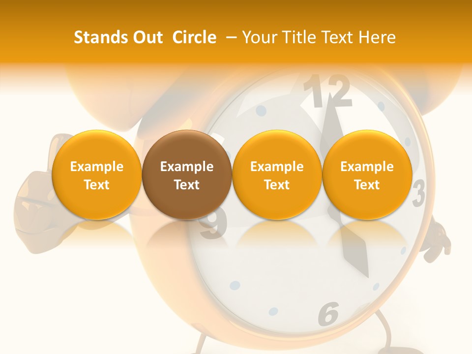 Second Gold Illustration PowerPoint Template