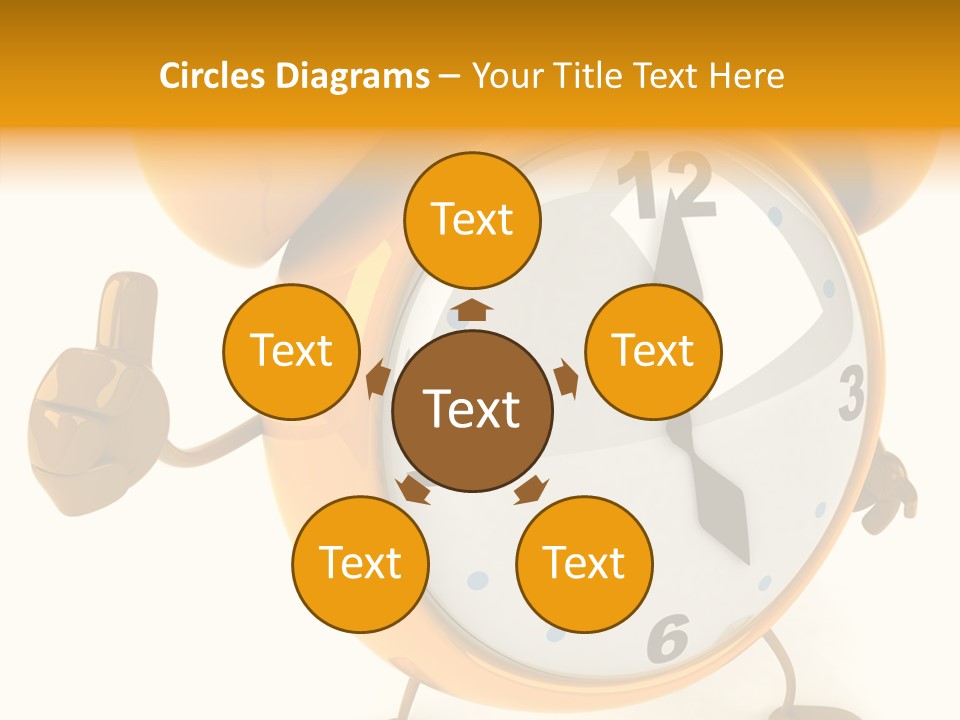 Second Gold Illustration PowerPoint Template