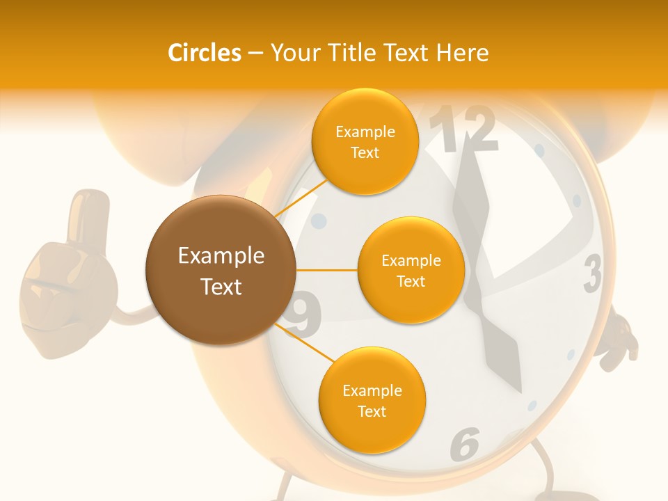 Second Gold Illustration PowerPoint Template