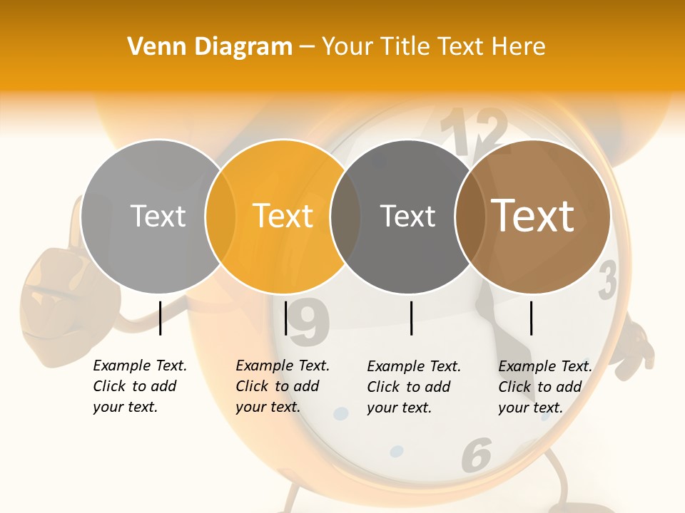 Second Gold Illustration PowerPoint Template