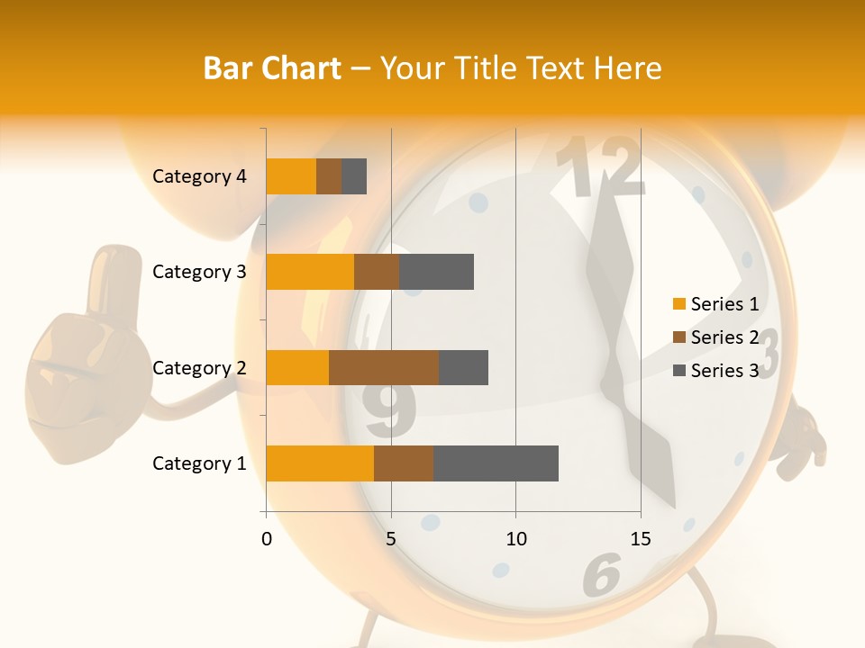Second Gold Illustration PowerPoint Template
