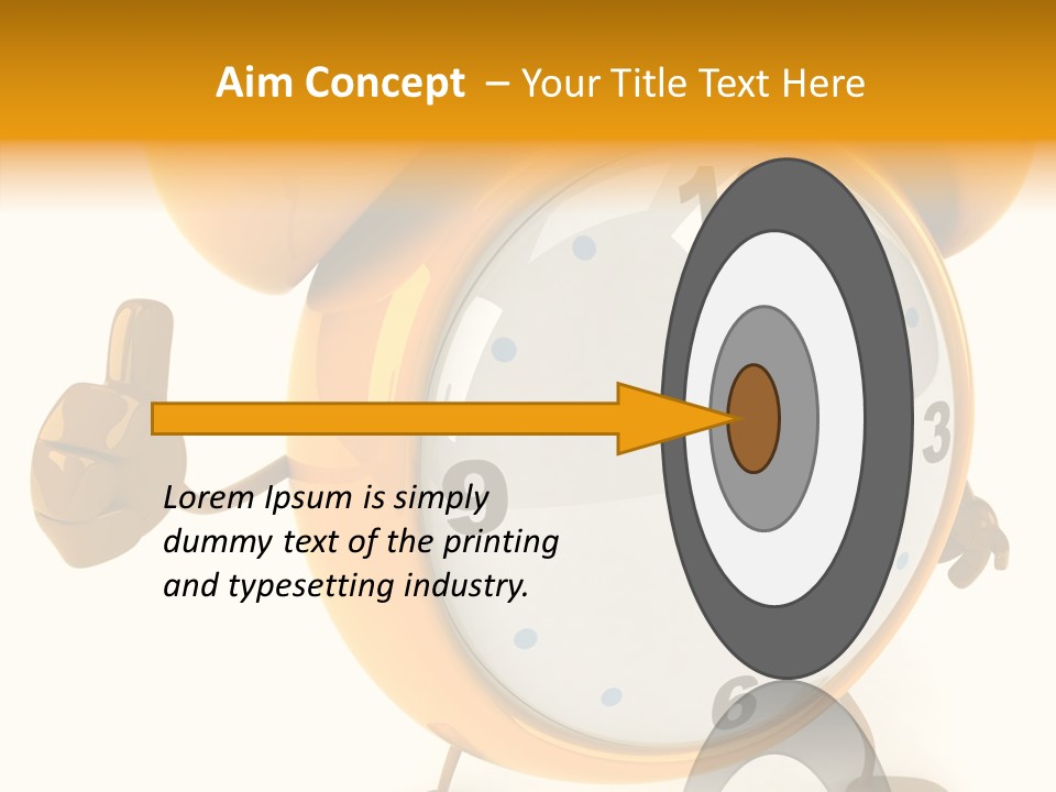 Second Gold Illustration PowerPoint Template