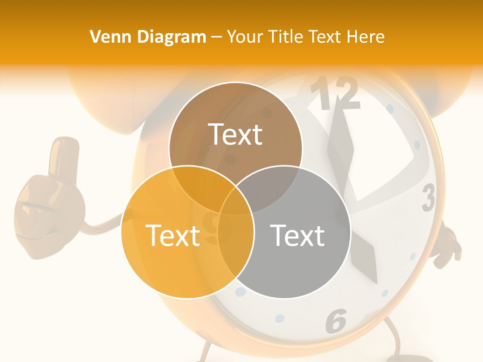 Second Gold Illustration PowerPoint Template