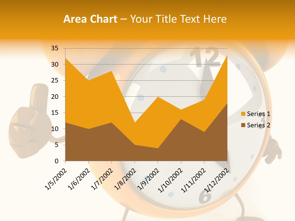 Second Gold Illustration PowerPoint Template