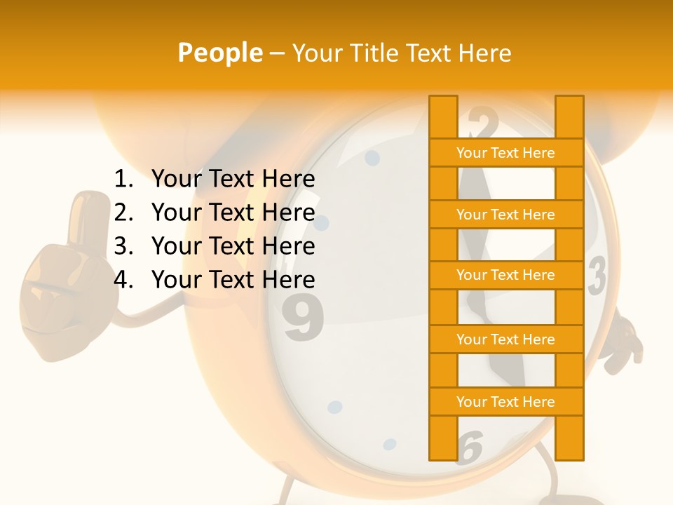 Second Gold Illustration PowerPoint Template