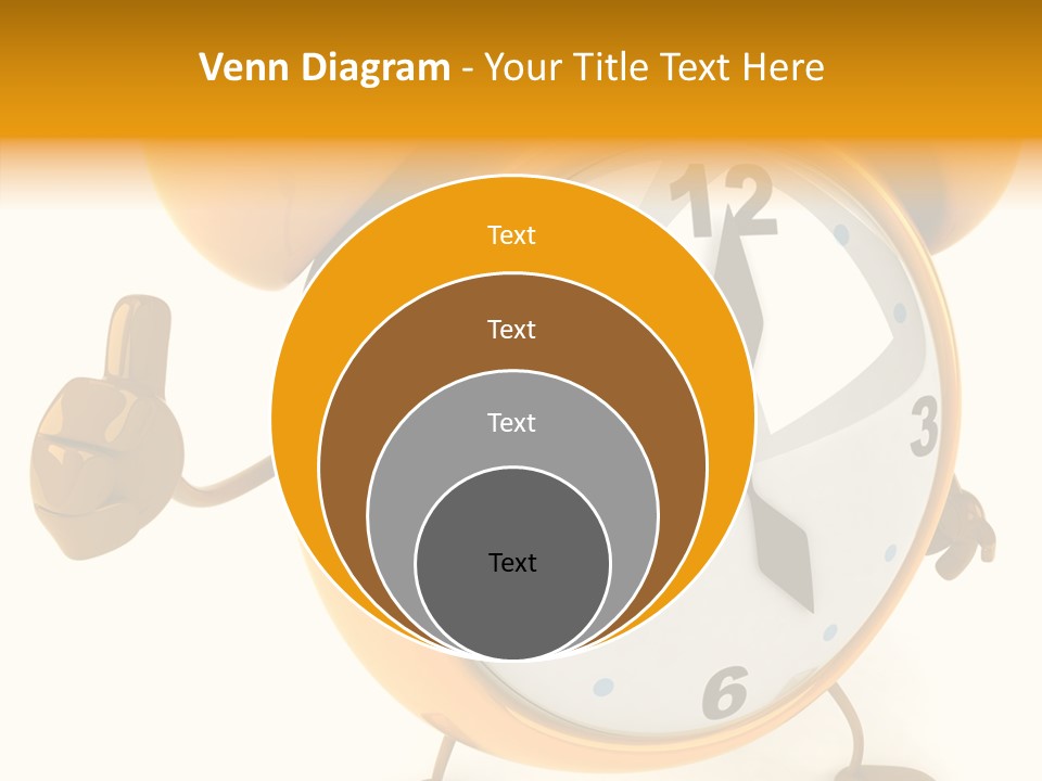 Second Gold Illustration PowerPoint Template