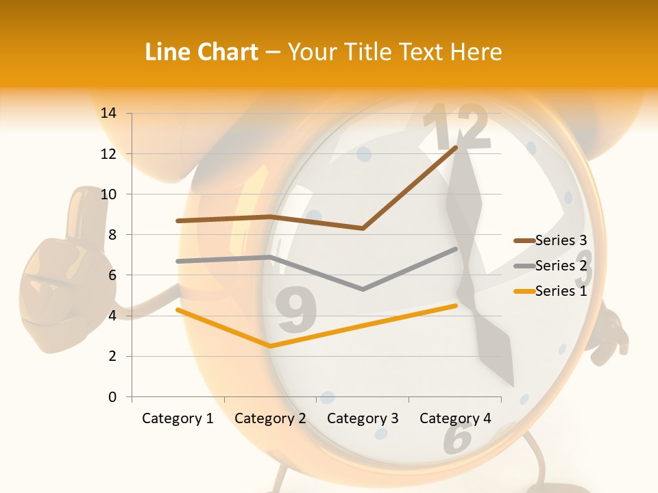 Second Gold Illustration PowerPoint Template