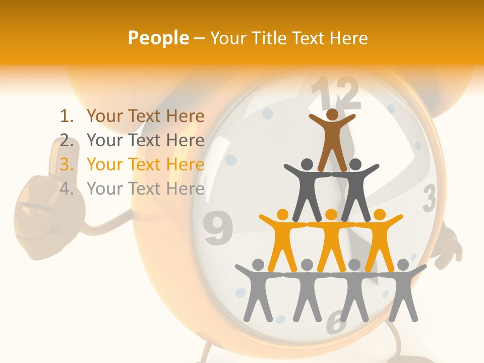 Second Gold Illustration PowerPoint Template