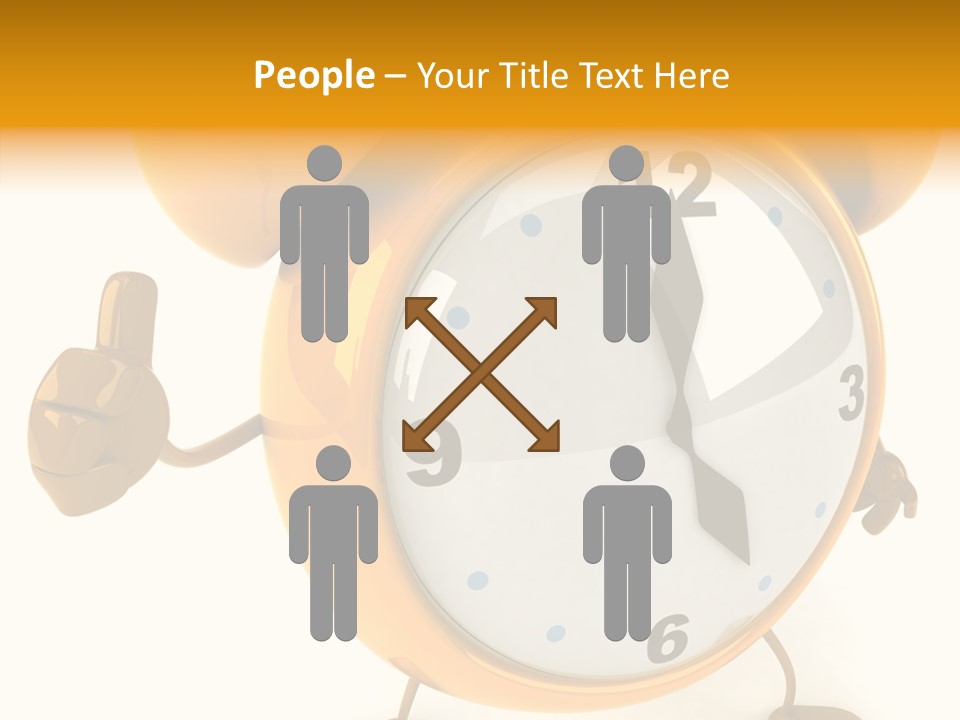 Second Gold Illustration PowerPoint Template