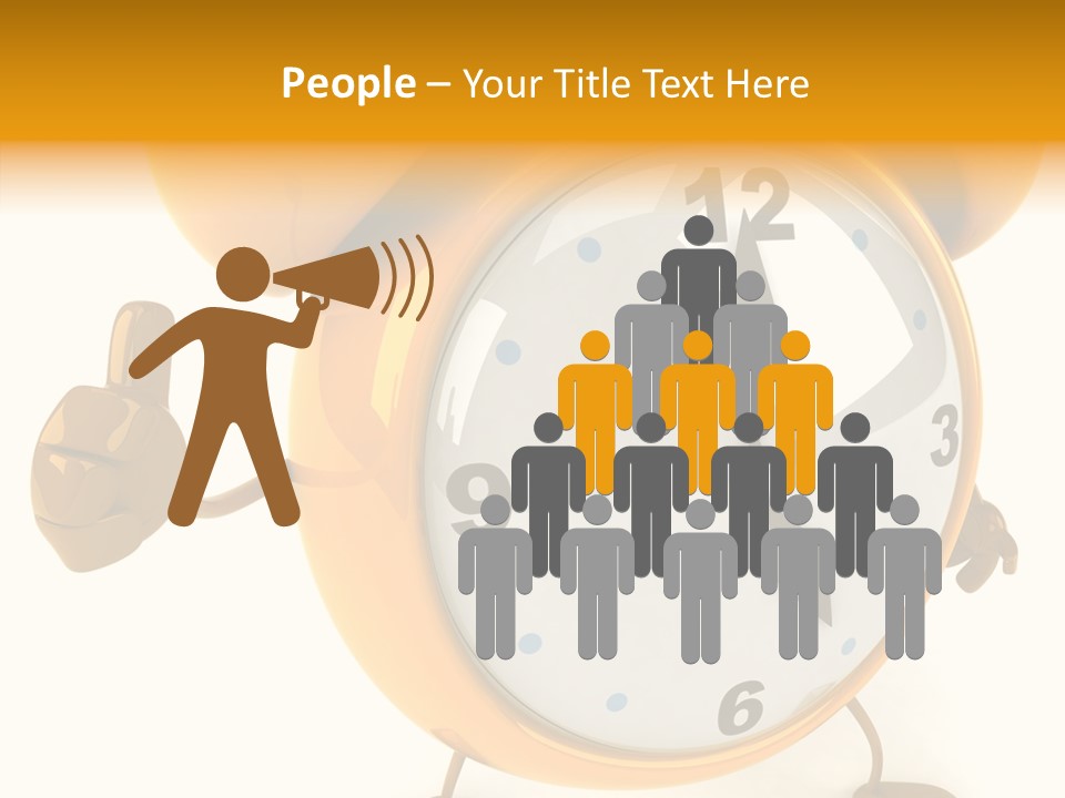 Second Gold Illustration PowerPoint Template