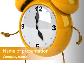 Gold Delay Time PowerPoint Template
