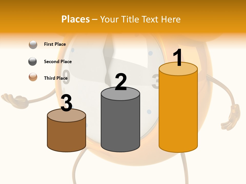 Gold Delay Time PowerPoint Template