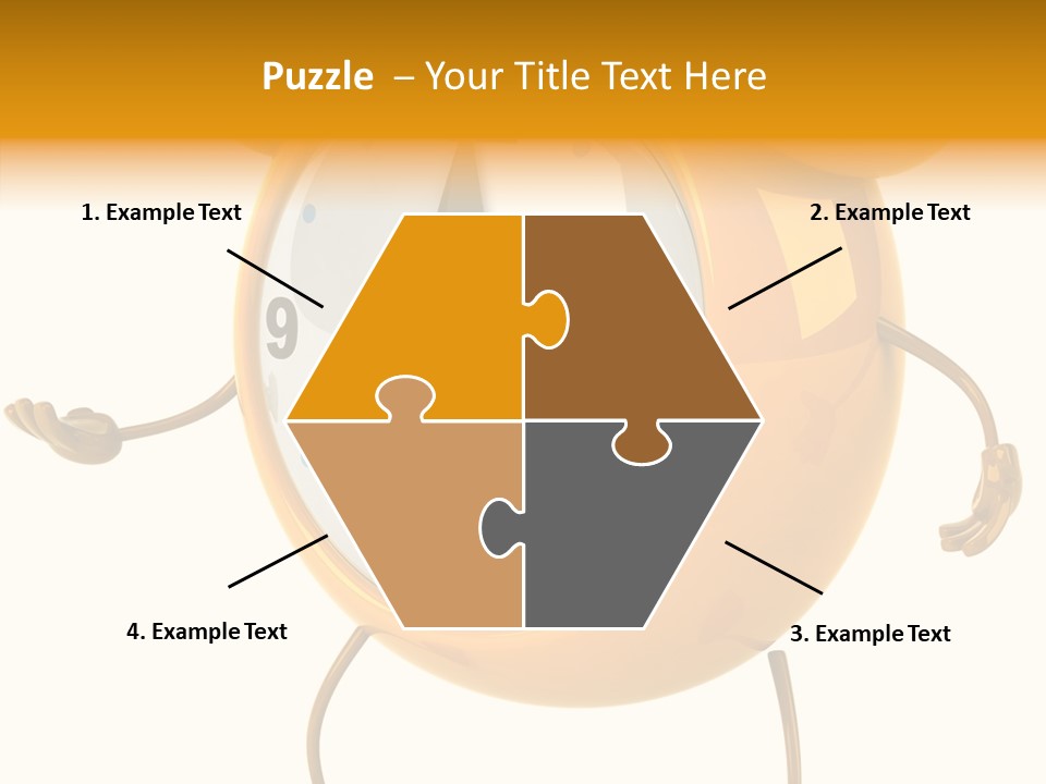 Gold Delay Time PowerPoint Template