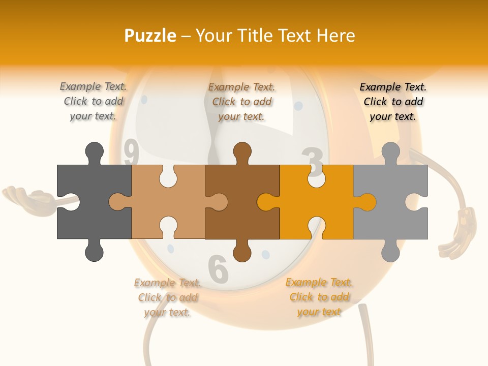 Gold Delay Time PowerPoint Template