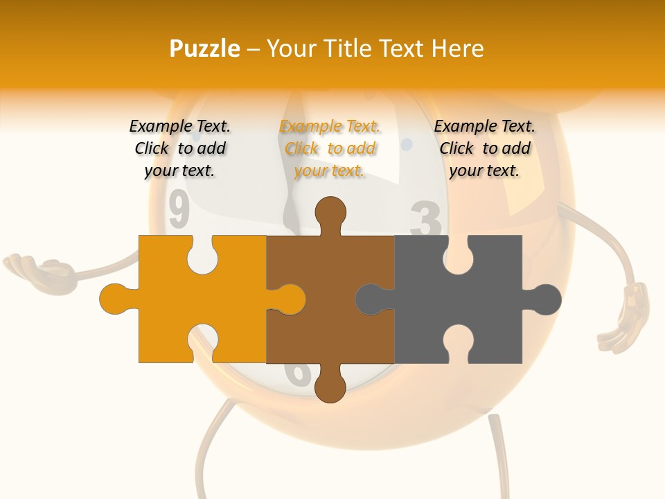 Gold Delay Time PowerPoint Template