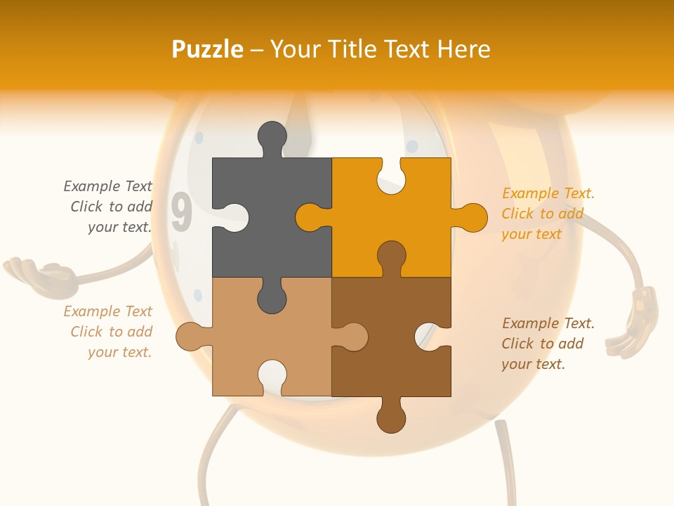 Gold Delay Time PowerPoint Template