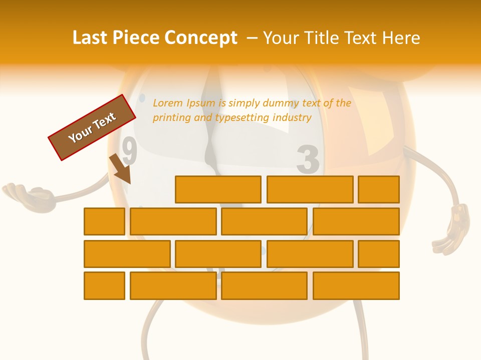 Gold Delay Time PowerPoint Template