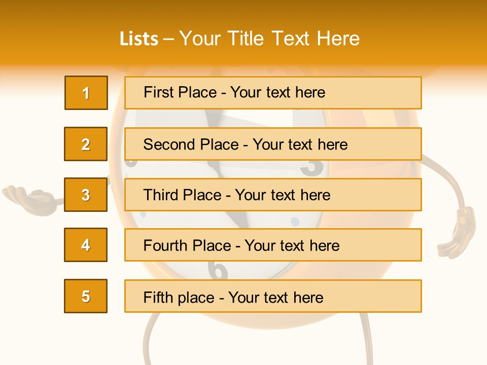 Gold Delay Time PowerPoint Template