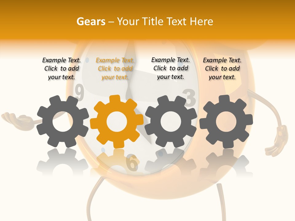 Gold Delay Time PowerPoint Template