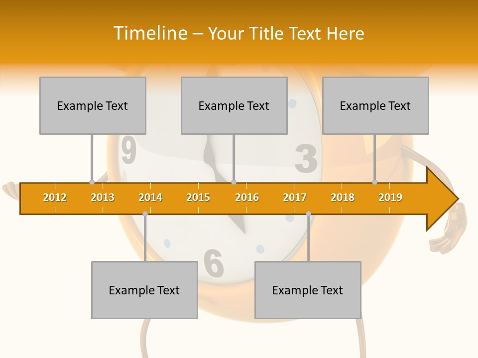 Gold Delay Time PowerPoint Template