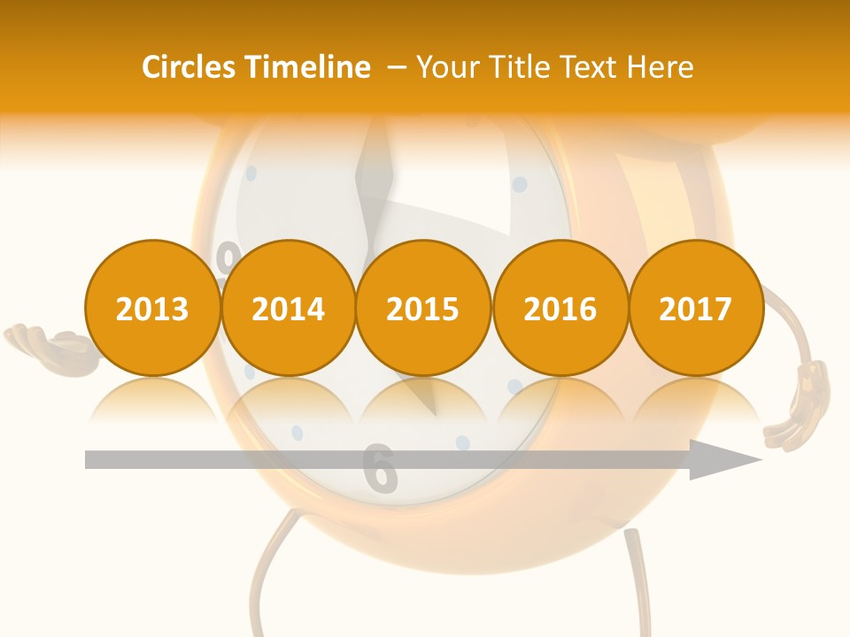 Gold Delay Time PowerPoint Template