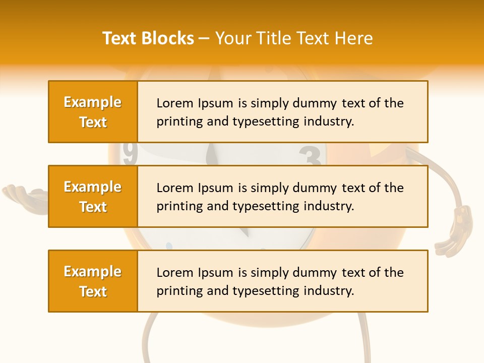 Gold Delay Time PowerPoint Template