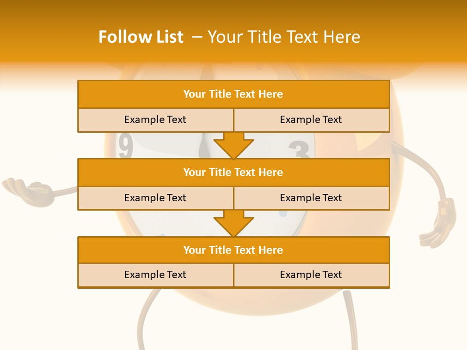 Gold Delay Time PowerPoint Template