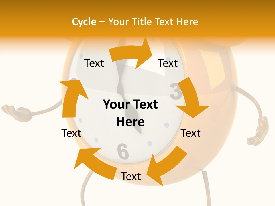 Gold Delay Time PowerPoint Template