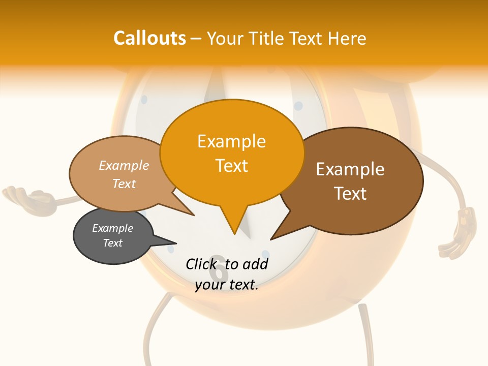 Gold Delay Time PowerPoint Template