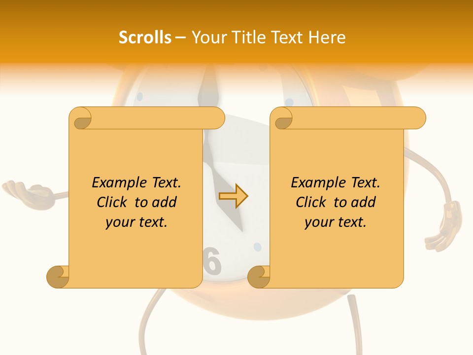 Gold Delay Time PowerPoint Template