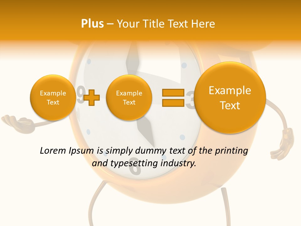 Gold Delay Time PowerPoint Template