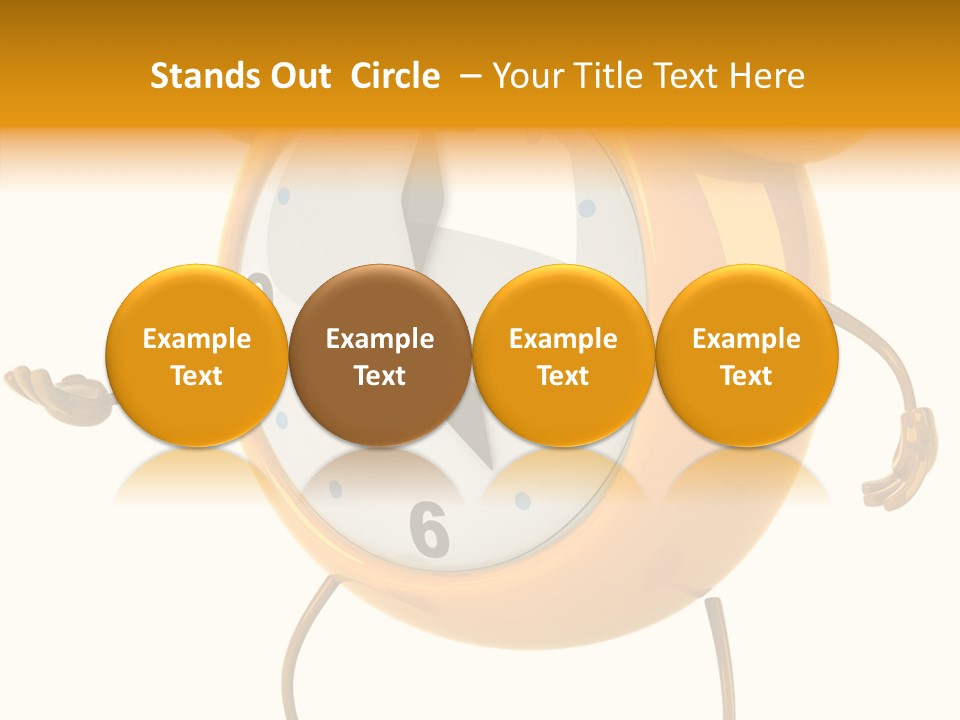 Gold Delay Time PowerPoint Template