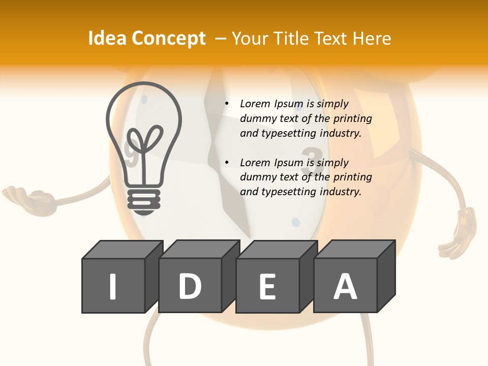 Gold Delay Time PowerPoint Template