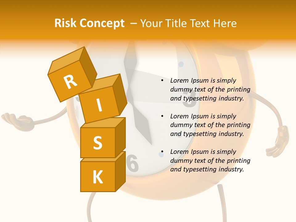 Gold Delay Time PowerPoint Template