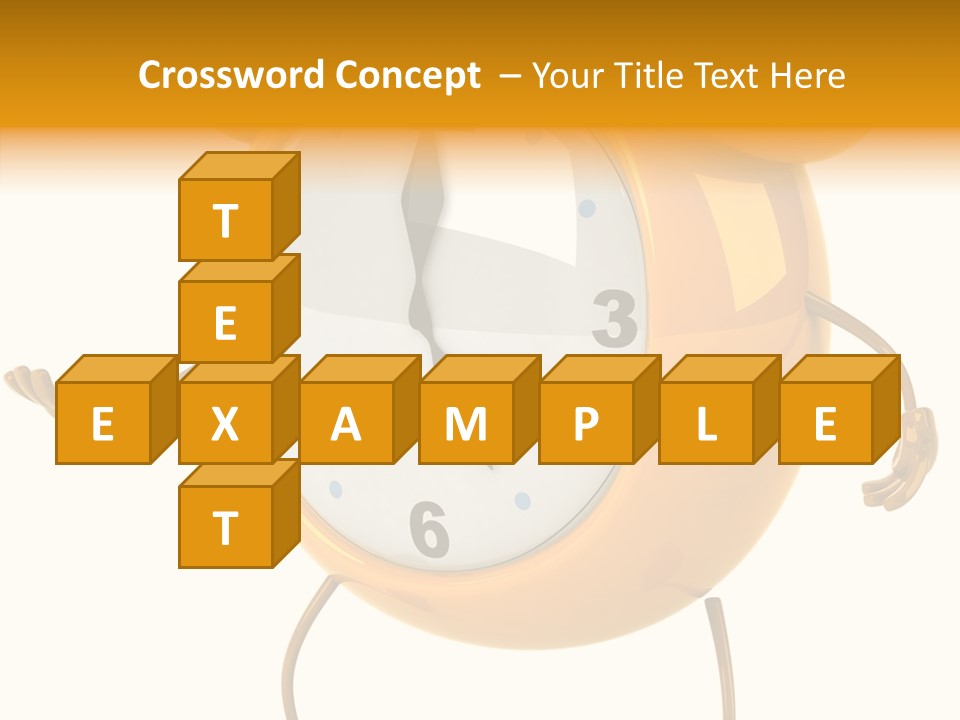 Gold Delay Time PowerPoint Template