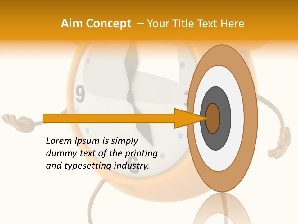 Gold Delay Time PowerPoint Template