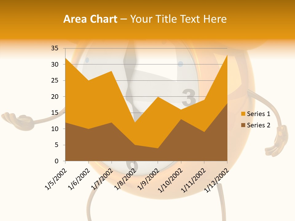 Gold Delay Time PowerPoint Template
