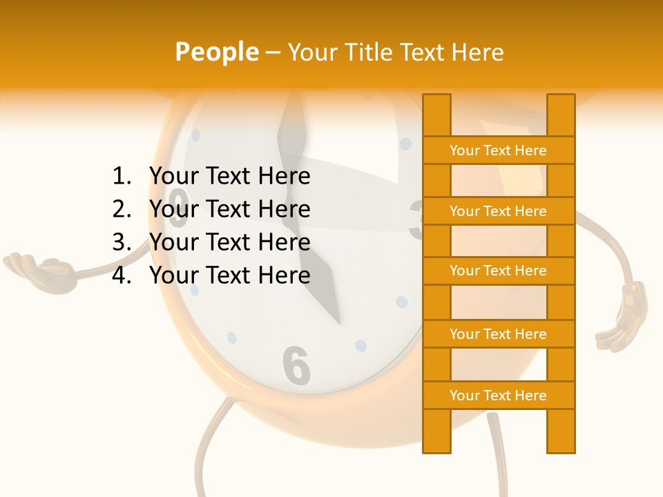 Gold Delay Time PowerPoint Template