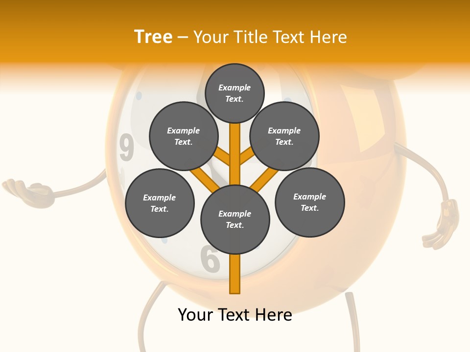 Gold Delay Time PowerPoint Template