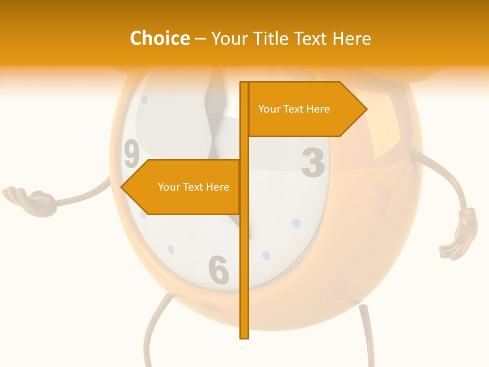 Gold Delay Time PowerPoint Template